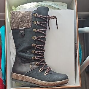Spring Step Black and Brown Winter Boots